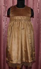 PIPPI ☺ Kleid aus Satin+Feincord+Tüll ☺ Gr. 110 ☺ *TOP* ☺ karamell/goldfarben ☺