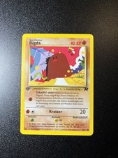 Pokémon Karte • 1 Edition • Digda • Team Rocket Set • 52/82 • Deutsch • Pokemon