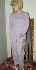 Damen  Pyjama * Schlafanzug flieder weich Baumwolle Gr. 40/42