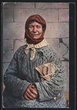 Künstler-AK Une nettoyeuse