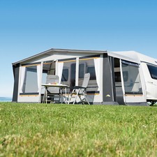 Vorzelt Wohnwagen dwt Prinz Plus 300cm tief grau Ganzjahreszelt Caravan Ganzzelt