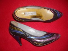 EL VAQUERO Pumps  37 1/2  37,5  metallic lila blau schwarz Hingucker