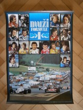 großes originales Poster Rennplakat Formel 1 Formule 1 "Fahrer" CSSR, verm. 1981