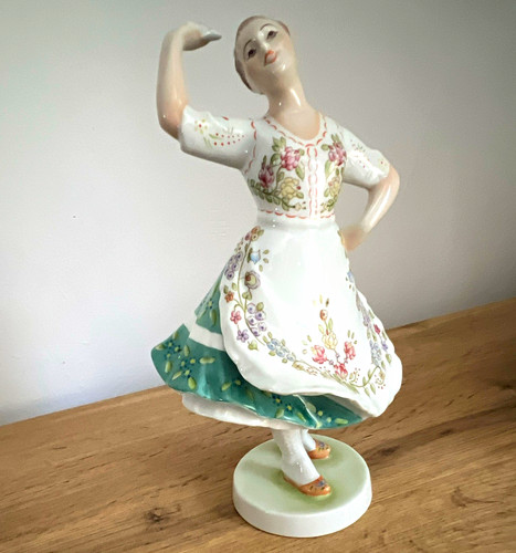 Porzellanfigur tänzerin - porzellanfigur,