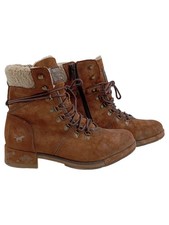 Mustang Damen Stiefelette Gr. 38 Braun Winter Fell gefüttert Urban