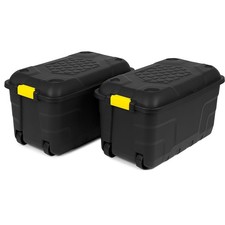 Kreher® Transportbox / Rollbox 'Heavy Duty' Schwarz/Gelb (Größe wählbar)