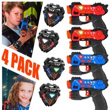4x Laser Tag Guns Set Infrarot Laserpistolen Kinder Spielzeug Pistole Geschenk-