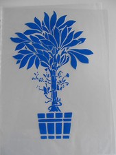 Schablone Stencil Baum im Topf