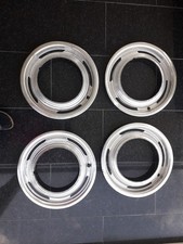 4 x Original BMW 501 502 503 Oldtimer Radzierblenden Radzierringe, Alu, 15 Zoll