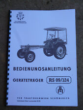 DDR BETRIEBSANLEITUNG GT 124 TRAKTOR,FORTSCHRITT,IFA
