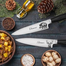 Küchenmesser mit Jagdmotiven