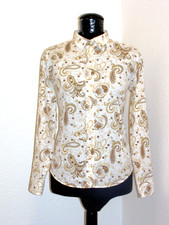 ETRO Milano, Exkl. Luxus Paisley Bluse, Gr. L Creme-Braun