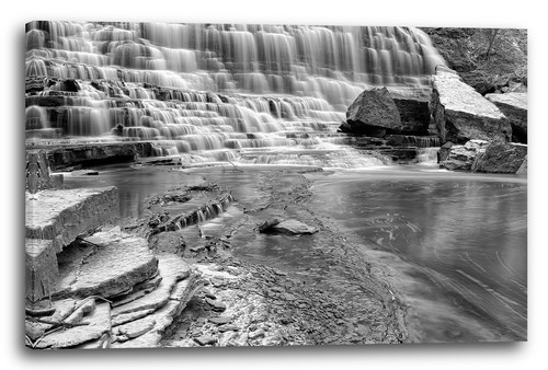 Wandbild wasserfall steinbruch - wandbild,