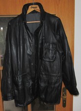 Montes Herrenlederjacke schwarz Gr. 54, RR Design, Vintage 1980er Jahre
