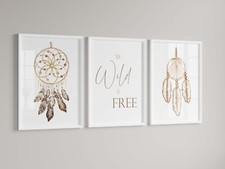 3er SET Boho Wandkunst