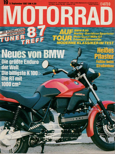 Zeitschrift motorrad 1987 - zeitschrift, 19/1987