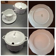 Rosenthal Classic Rose " Monbijou" weiß Suppenterrine 2L, Sauciere, Teller 