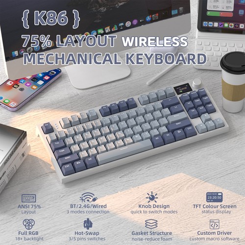 Attack shark k86 - shark, 86-tasten
