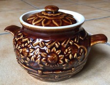 Tontopf mit Deckel glasiert Suppen Terrine