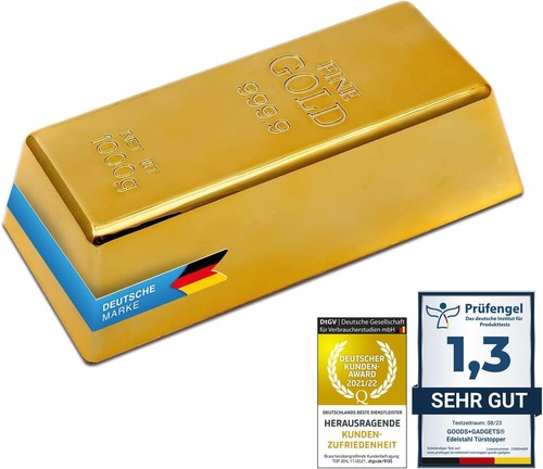 Goldbarren türstopper und - goldbarren,