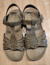 bequeme Sandalen, braun, Klettverschluss, Lochmuster, Größe 38, von Cavenline