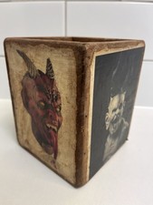 Vintage Holz Teufel Satan Topf