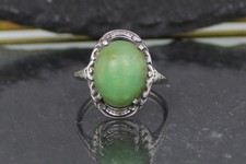 Art Deco Aventurin-Silberring