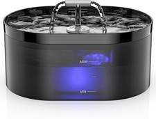 Haustierbrunnen 2,2L Automatischer Hundetrinkbrunnen Gefiltert Katze Wassernapf