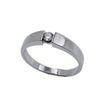 Christ Solitär Ring 585 Gold 14 Kt Weißgold Diamant Brillant Größe 52 Wert 730,-