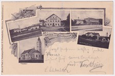 Bayern AK Gruss aus Kirchseeon Bahnhof, Restauration Zucchi & Wallner um 1900
