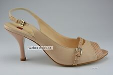 högl Schuhe Damen Slingpumps/Peep-Toe nude beige Glattleder hoher Absatz