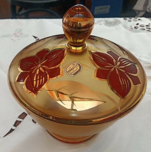 Bohemia glas deckeldose - bohemia,