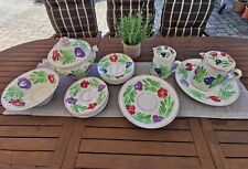 Elsässisches Bauerngeschirr (handbemalt) Opaque de Sarreguemines