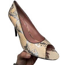 Gwyneth Snakeskin Peep Toe