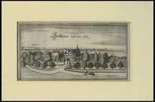 HAMBURG: SchloÃ Stillhorn, Kupferstich von Merian um 1645