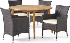 Biella 5-Piece Teak Finish