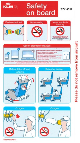 Safety card klm boeing - card, /