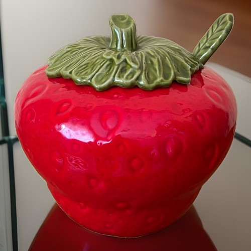 Vintage erdbeer bowletopf - vintage,