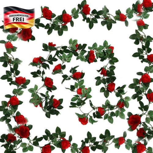 Künstliche rosen girlande - künstliche, 2