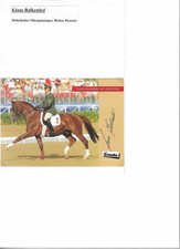 Klaus Balkenhol, Reiten, Autogrammkarte signiert