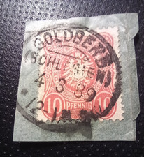 Deutsches Reich Briefstück.Goldberg Schlesien Polen  Mi 41 Reichsadler im oval