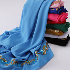 Chiffon Pailletten Hijab Schal