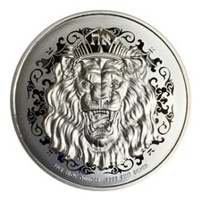 10 $ Dollar Roaring Lion - Löwe High Relief Niue Island 5 oz Silber 2020