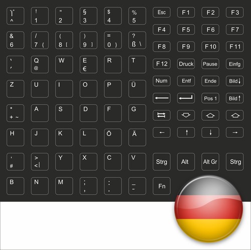 Tastaturaufkleber deutsch alle - deutsch,
