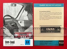 2 x DDR Reklame Prospekt Blatt RFT Radio 1967/71 Autoradio Stern Coupé  ( F22733