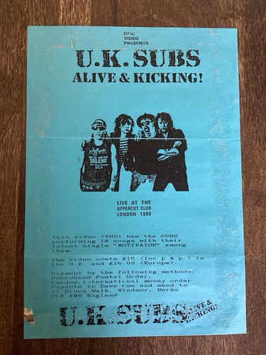 Subs 1989 london handbill - 1989,