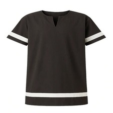 Mittelalterkleidung Herren Römertunika "Lucius" Schwarz/Weiß XXL