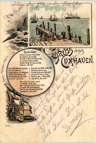 Gruss aus cuxhaven - -, litho