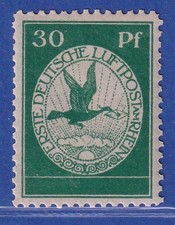 Dt. Reich 1912 Flugpost am Rhein und Main Brieftaube 30Pfg Mi.-Nr. III **