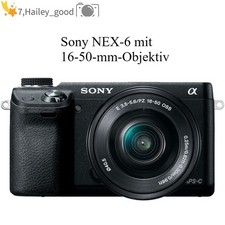 Sony NEX-6 spiegellose Digitalkamera verfügt über ein 16-50-mm-Objektiv 